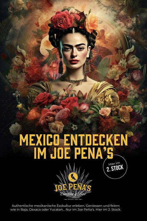 Plakat: Mexico entdecken im Joe Peña’s